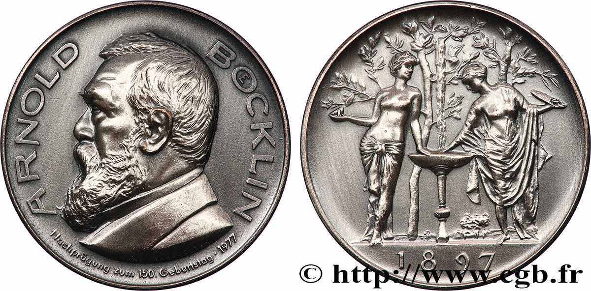 ARTISTS : ENGRAVORS, PAINTERS, SCULPTORS, DESIGNERS Médaille, Arnold Böcklin AU