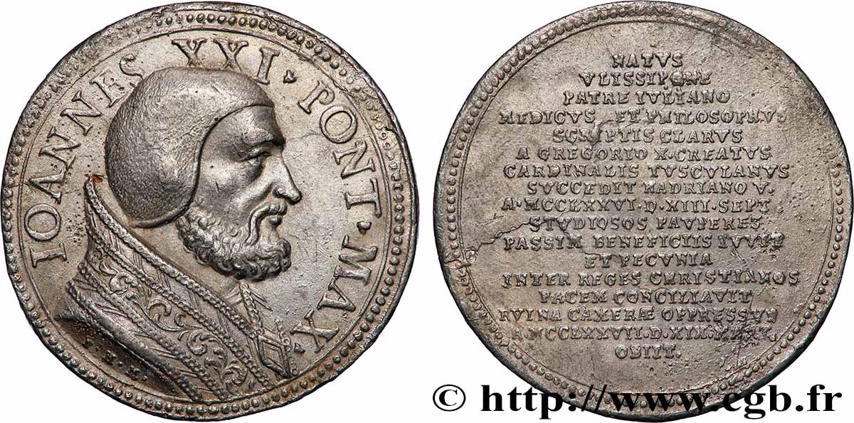 VATICAN ET ÉTATS PONTIFICAUX Médaille, Jean XXI TTB