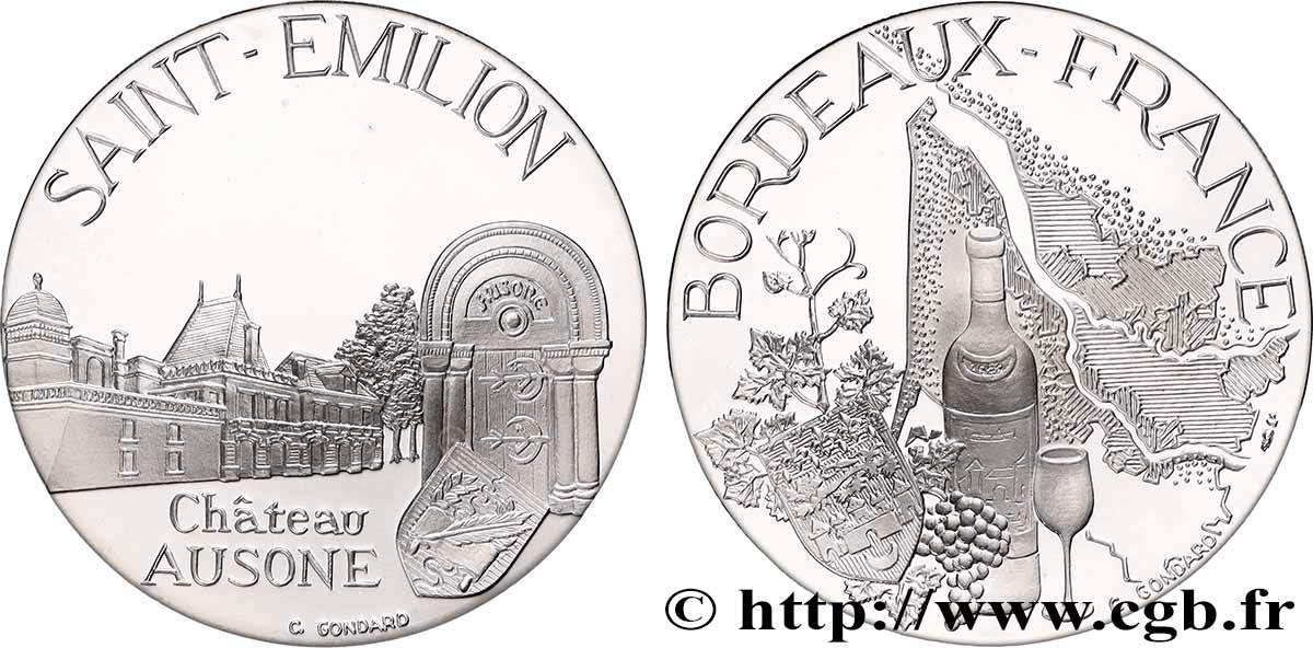 CINQUIÈME RÉPUBLIQUE Médaille, Château Ausone, Saint-Emilion BE