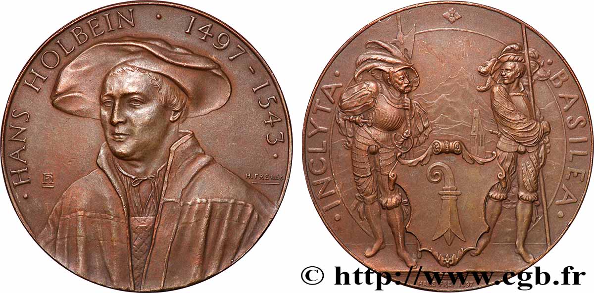 SUIZA Médaille, 400e anniversaire de la naissance de Hans Holbein MBC+