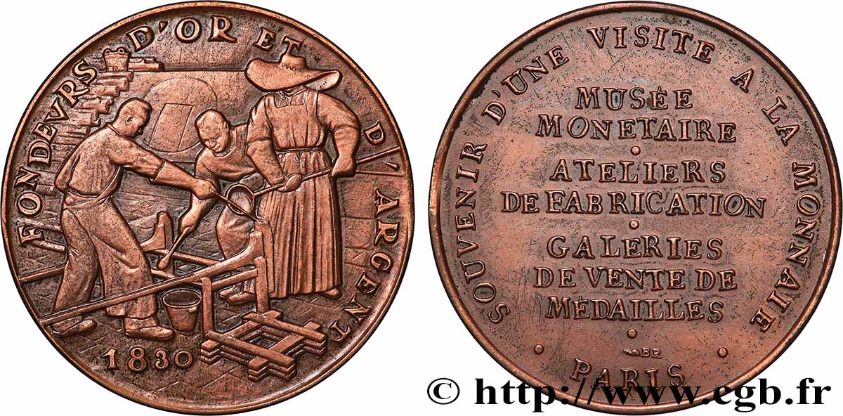 V REPUBLIC Médaille, Musée Monétaire AU
