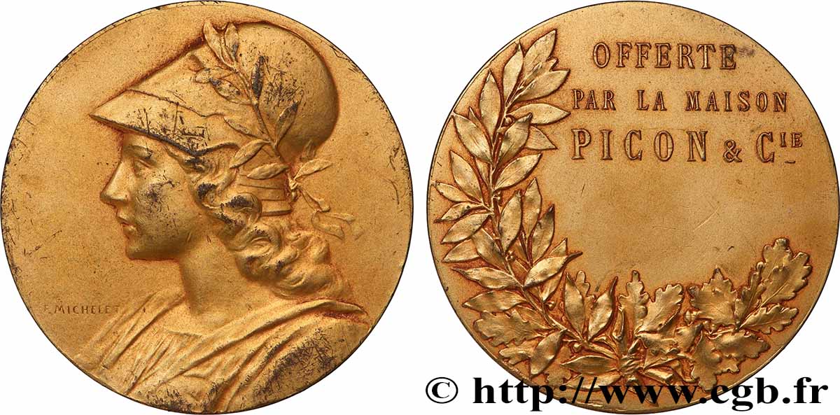 DRITTE FRANZOSISCHE REPUBLIK Médaille, Offerte par la maison Picon & Cie fVZ