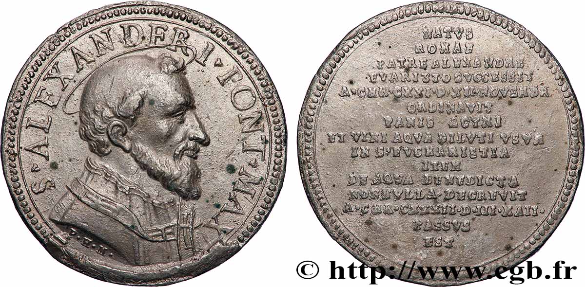VATIKANSTAAT UND KIRCHENSTAAT Médaille, Alexandre Ier  SS