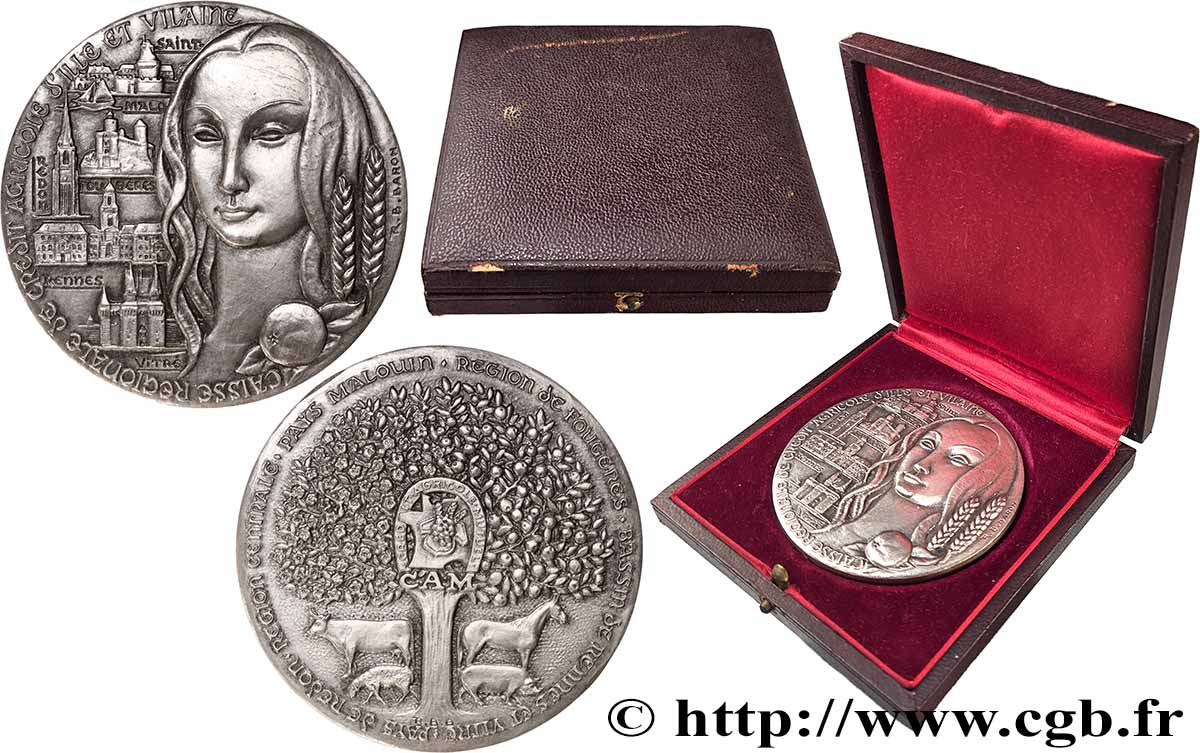 V REPUBLIC Médaille, Caisse régionale de crédit agricole d’île-et-Vilaine AU