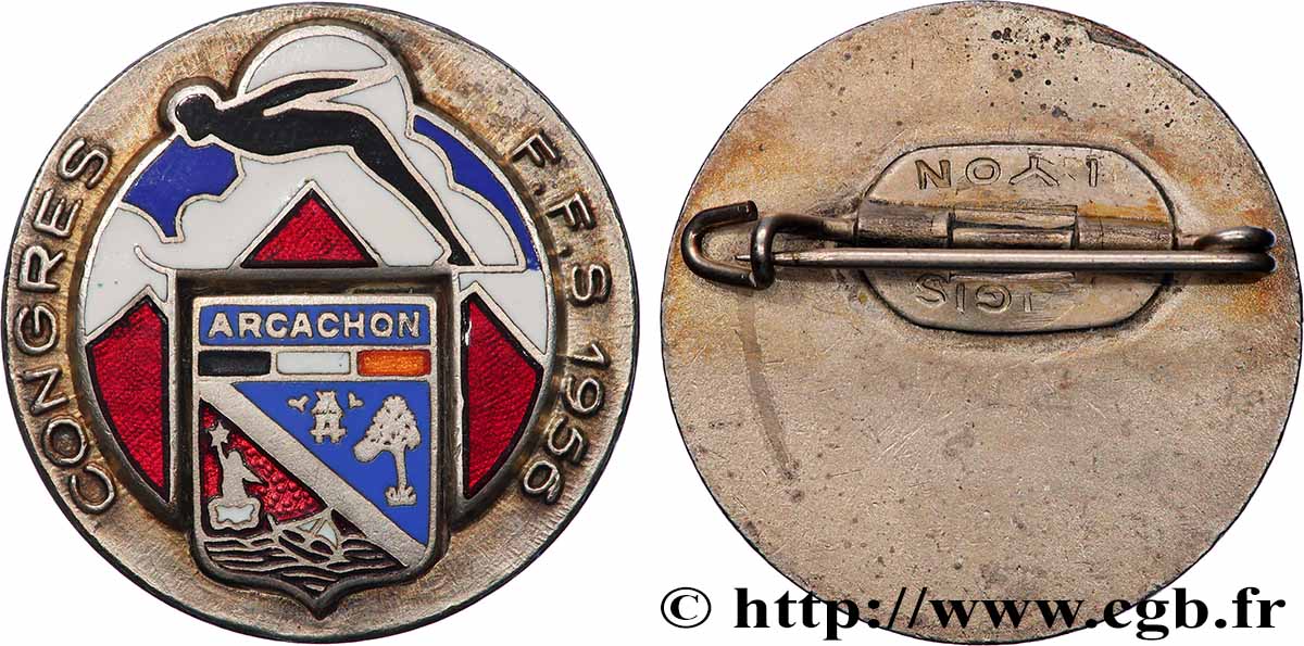 QUARTA REPUBBLICA FRANCESE Insigne, Congrès de la Fédération Française de Ski q.SPL