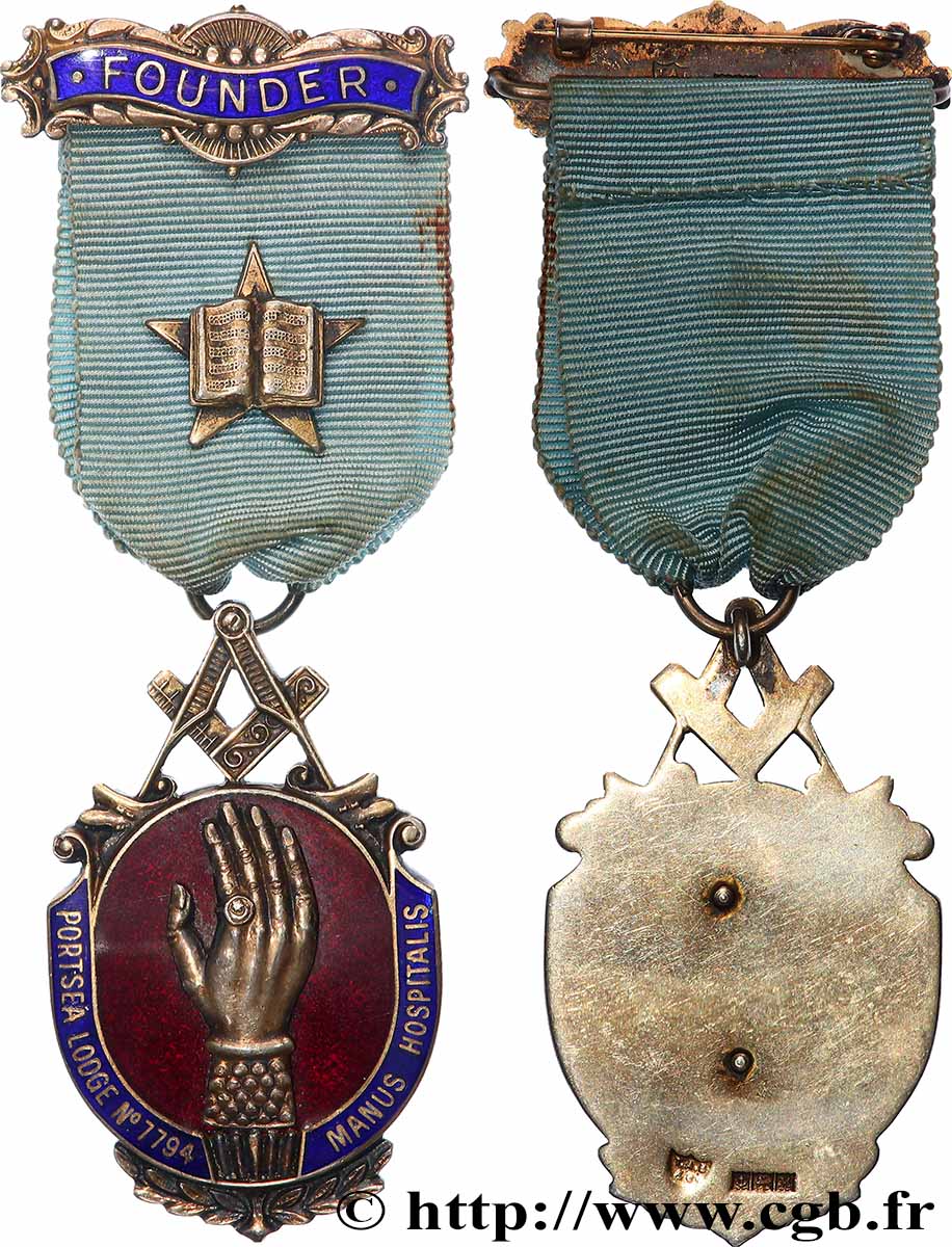 FREEMASONRY Médaille, Loge Manus Hospitalis AU