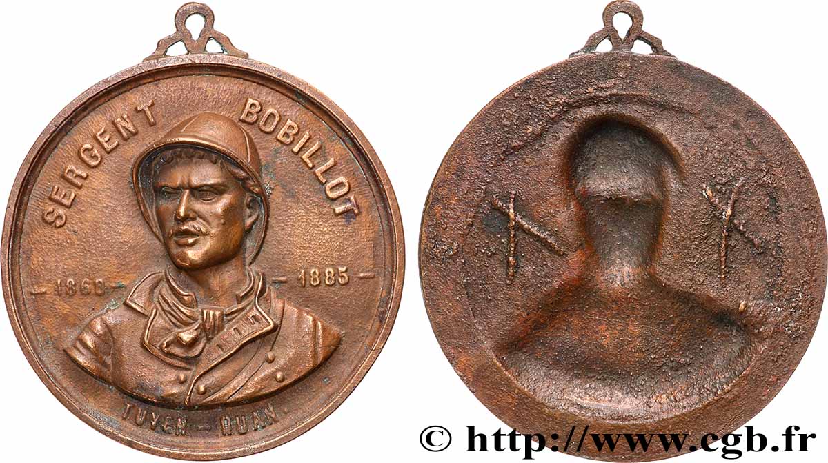 III REPUBLIC - INDOCHINE Médaille uniface, Sergent Jules Bobillot q.SPL