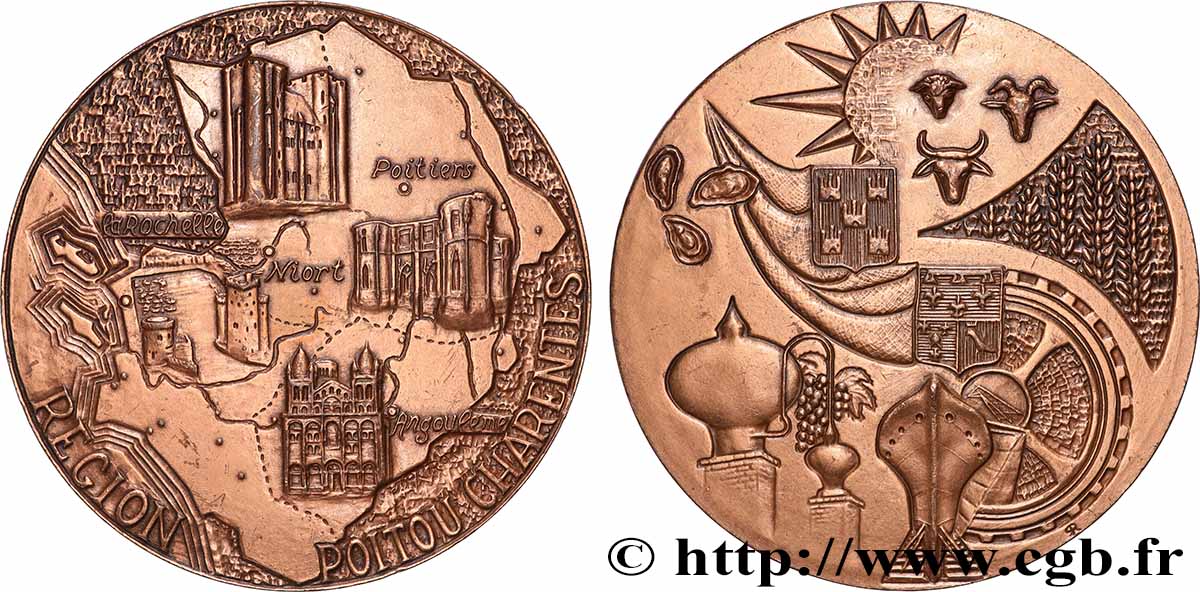 V REPUBLIC Médaille, Poitou-Charentes AU