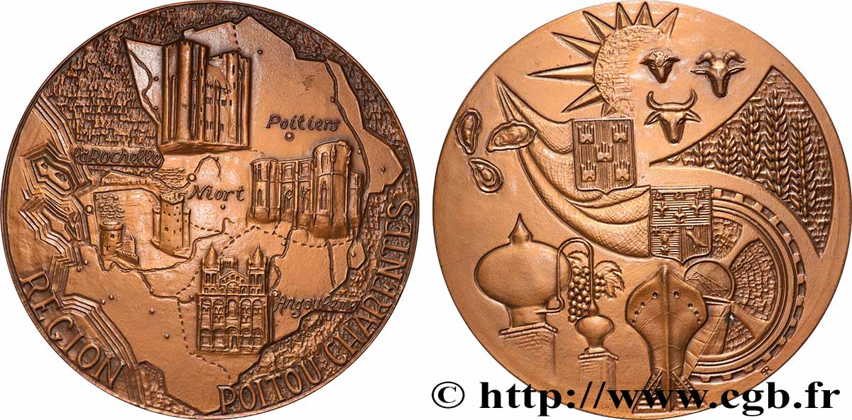 CINQUIÈME RÉPUBLIQUE Médaille, Poitou-Charentes SUP