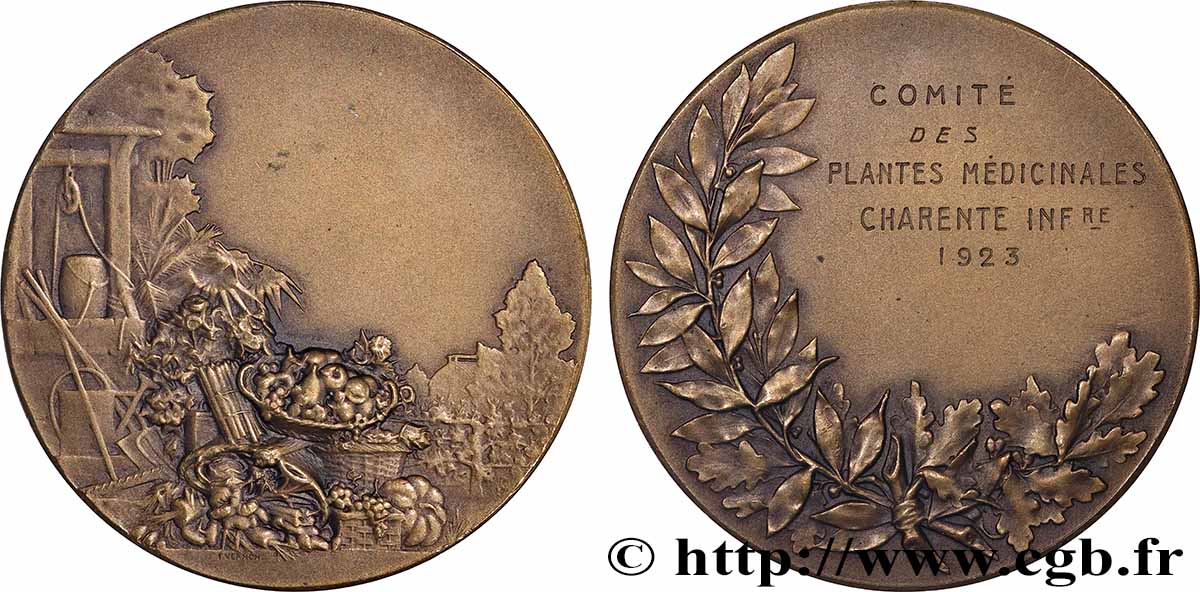 TROISIÈME RÉPUBLIQUE Médaille, Comité des plantes médicinales SUP
