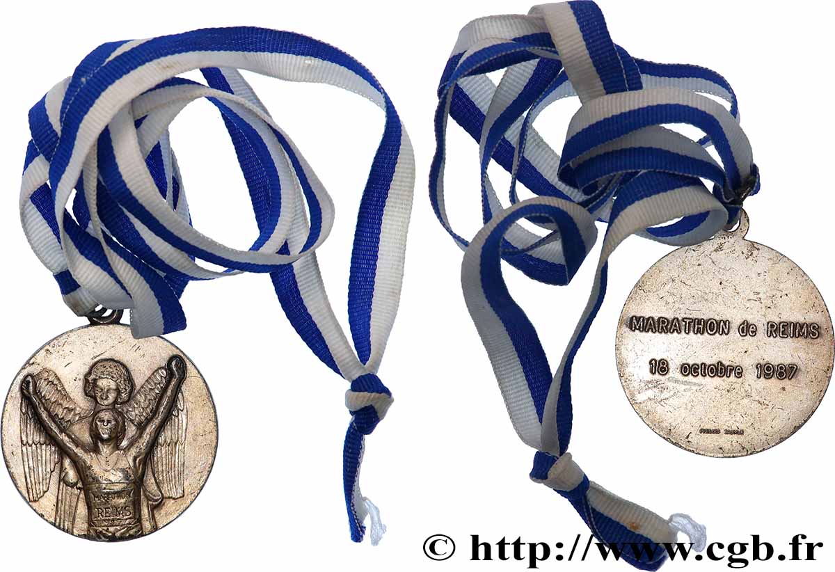 CINQUIÈME RÉPUBLIQUE Médaille, Marathon de Reims TTB+