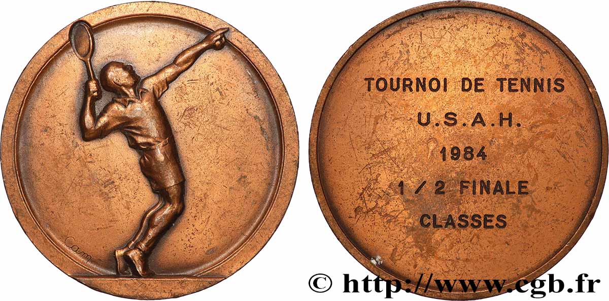 CINQUIÈME RÉPUBLIQUE Médaille, Tournoi de Tennis TTB+