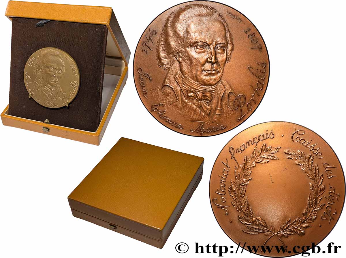 NOTAIRES DU XIXe SIECLE Médaille, Portalis, Caisse des dépôts SUP