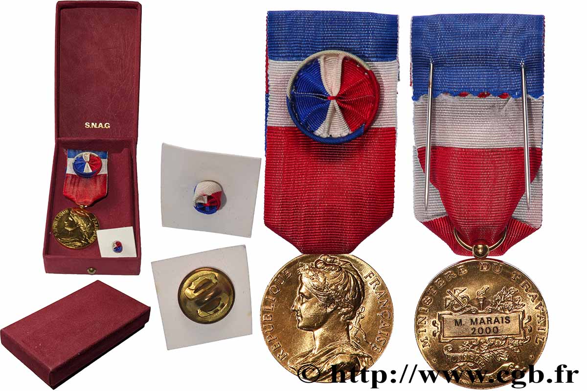 CINQUIÈME RÉPUBLIQUE Médaille d’honneur du travail, Ministère du travail SUP