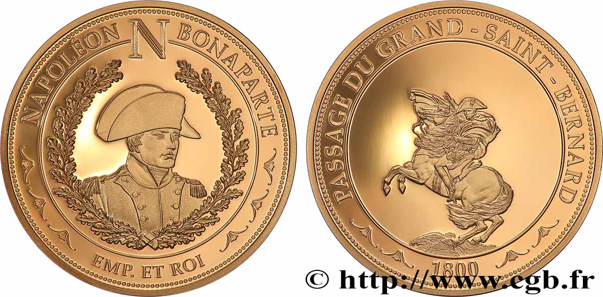 QUINTA REPUBBLICA FRANCESE Médaille, Médaille, Napoléon Bonaparte, Franchissement du Grand-Saint-Bernard MS