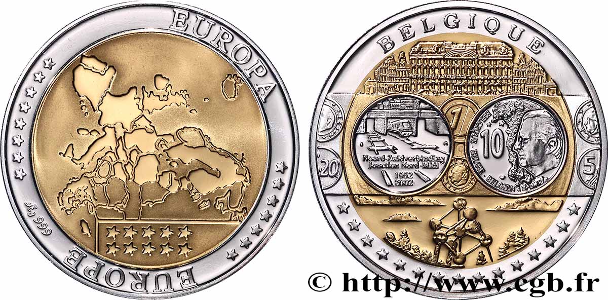 QUINTA REPUBBLICA FRANCESE Médaille, Europe, Belgique MS