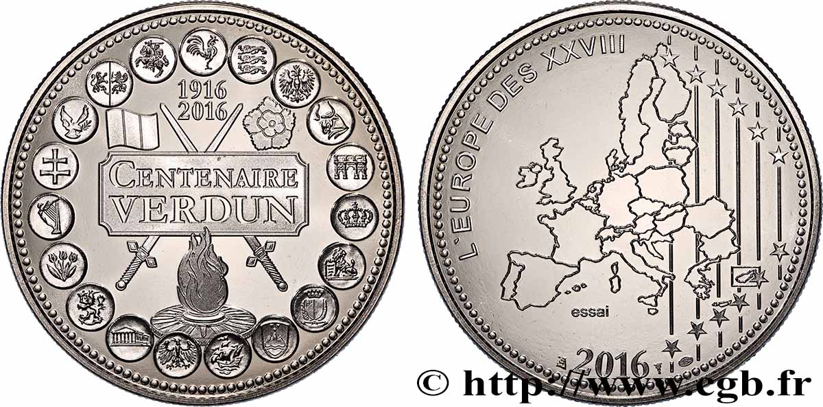 QUINTA REPUBBLICA FRANCESE Médaille, Essai, Centenaire de la Grande Guerre MS