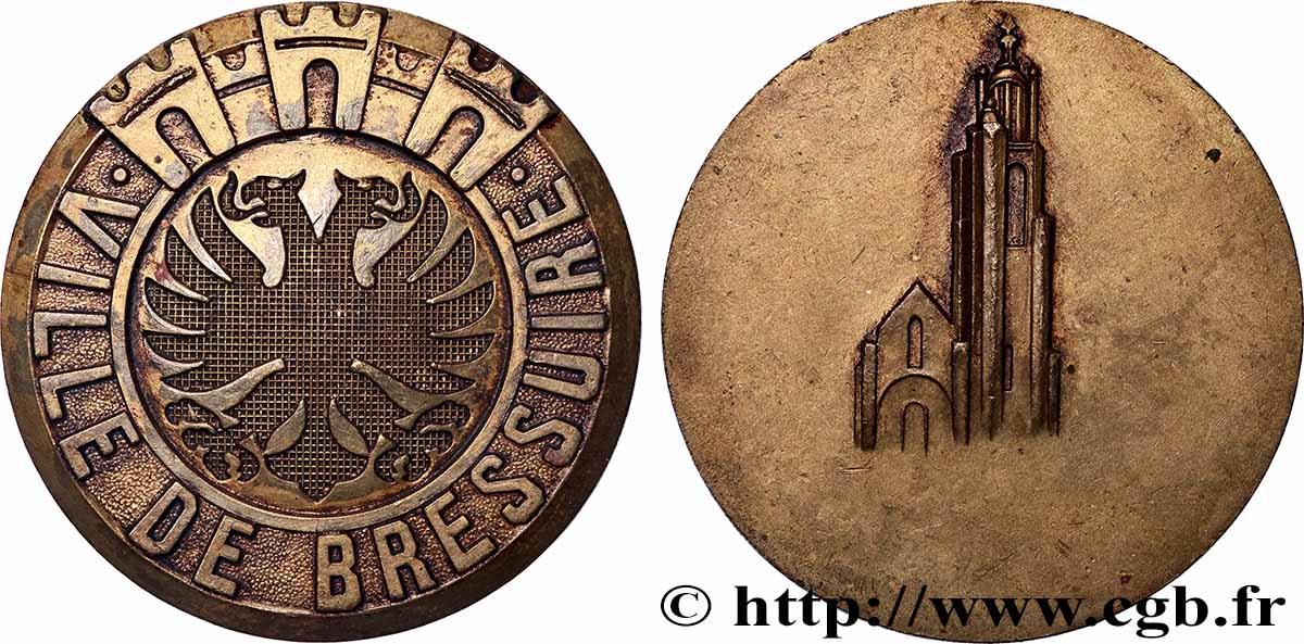 VILLES ET MAIRIES Médaille, Ville de Bressuire q.SPL