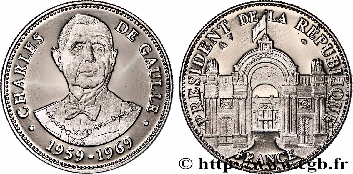 DE GAULLE (Charles) Médaille Président de la république, Charles de Gaulle MS