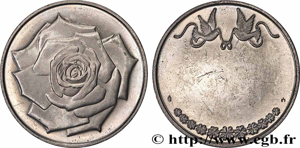 AMOUR ET MARIAGE Médaille, Rose fVZ