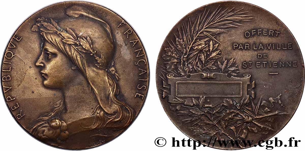 TROISIÈME RÉPUBLIQUE Médaille, Offert par la ville TTB+
