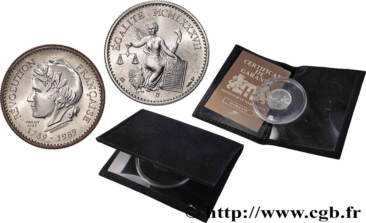 CINQUIÈME RÉPUBLIQUE Médaille, Bicentenaire de la Révolution Française, l’Égalité SPL
