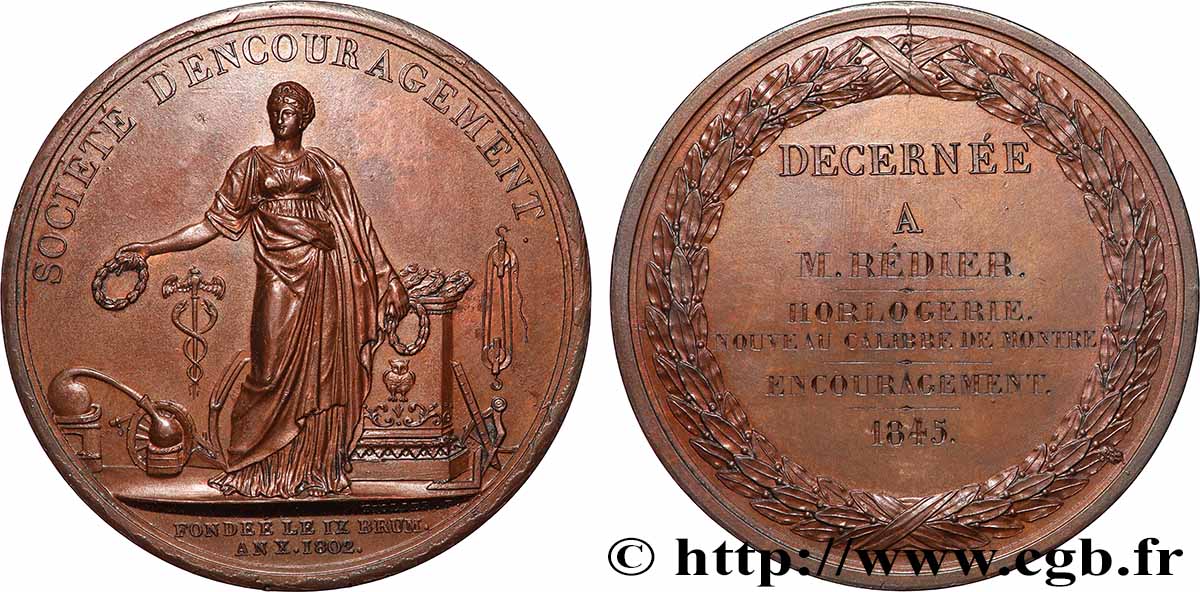 LOUIS-PHILIPPE Ier Médaille, Société d’encouragement TTB+