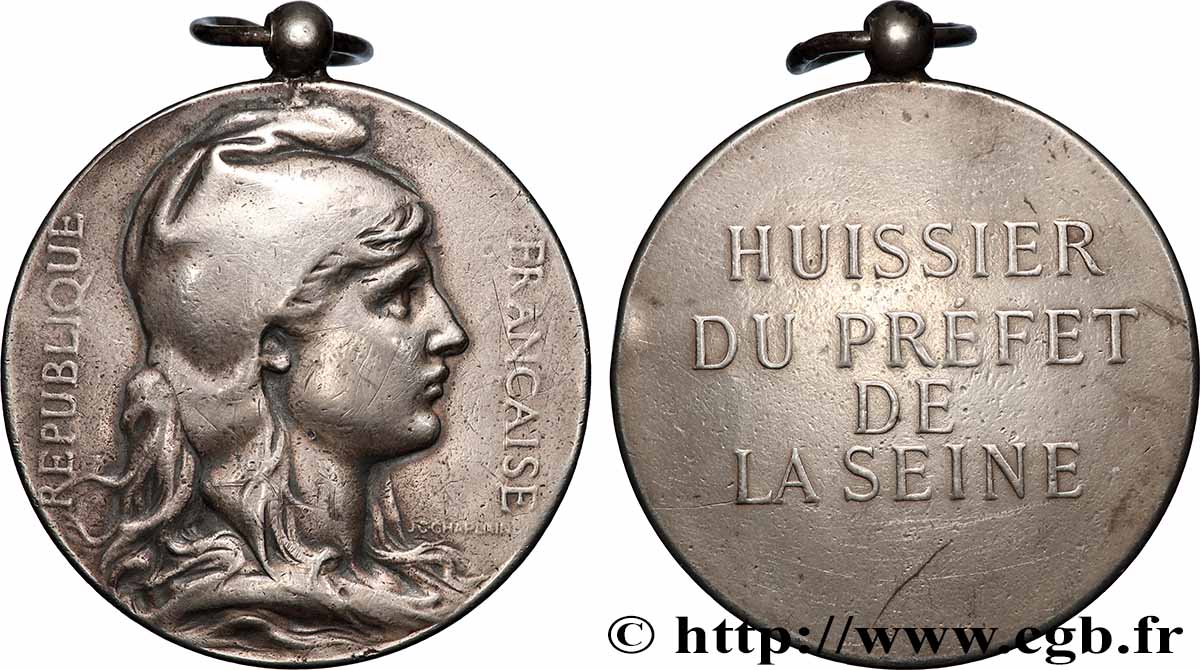 III REPUBLIC Médaille, Huissier du préfet de la Seine XF