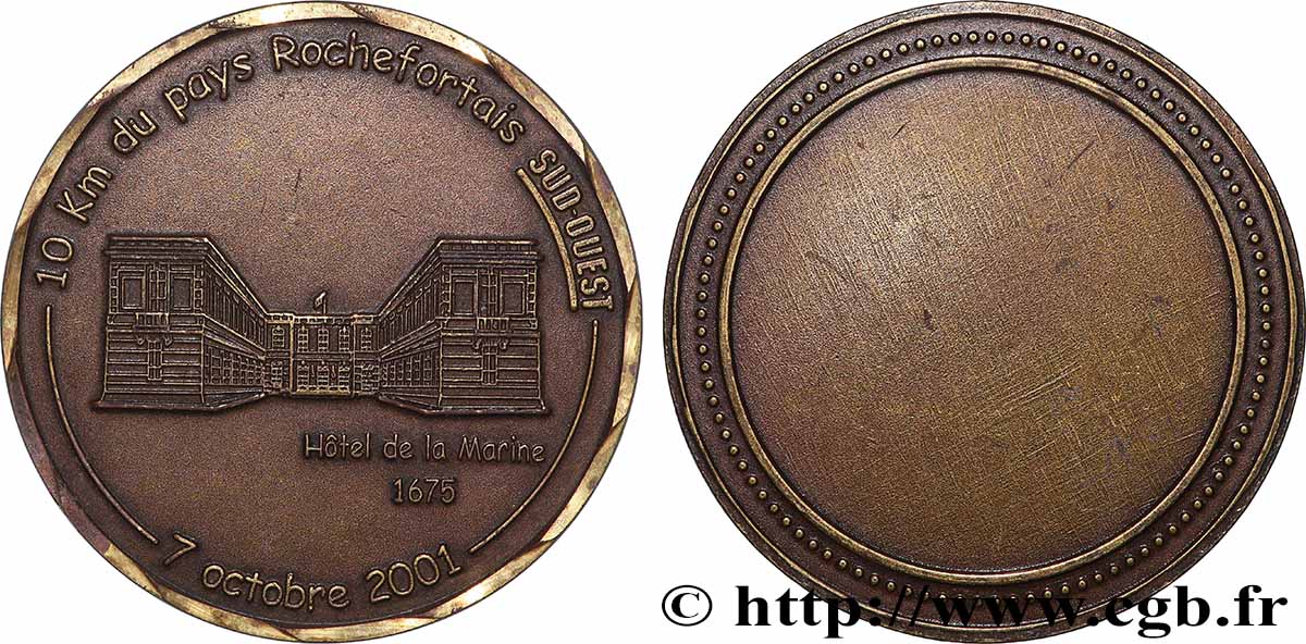 CINQUIÈME RÉPUBLIQUE Médaille, 10 km du pays rochefortais Sud-Ouest TTB+