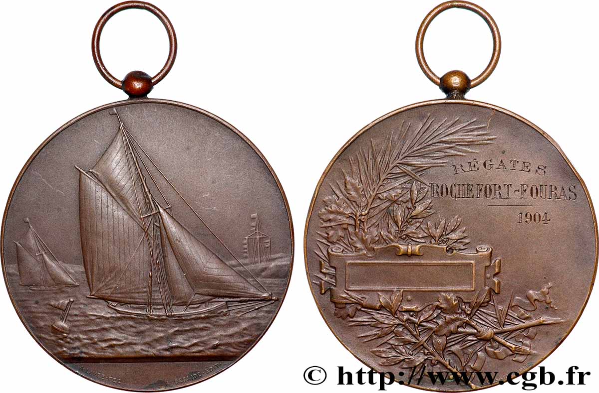 TROISIÈME RÉPUBLIQUE Médaille, Régates TTB+