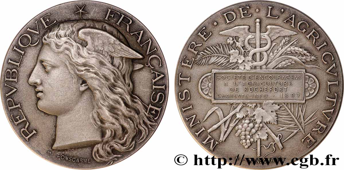 TROISIÈME RÉPUBLIQUE Médaille, Société d’encouragement SUP