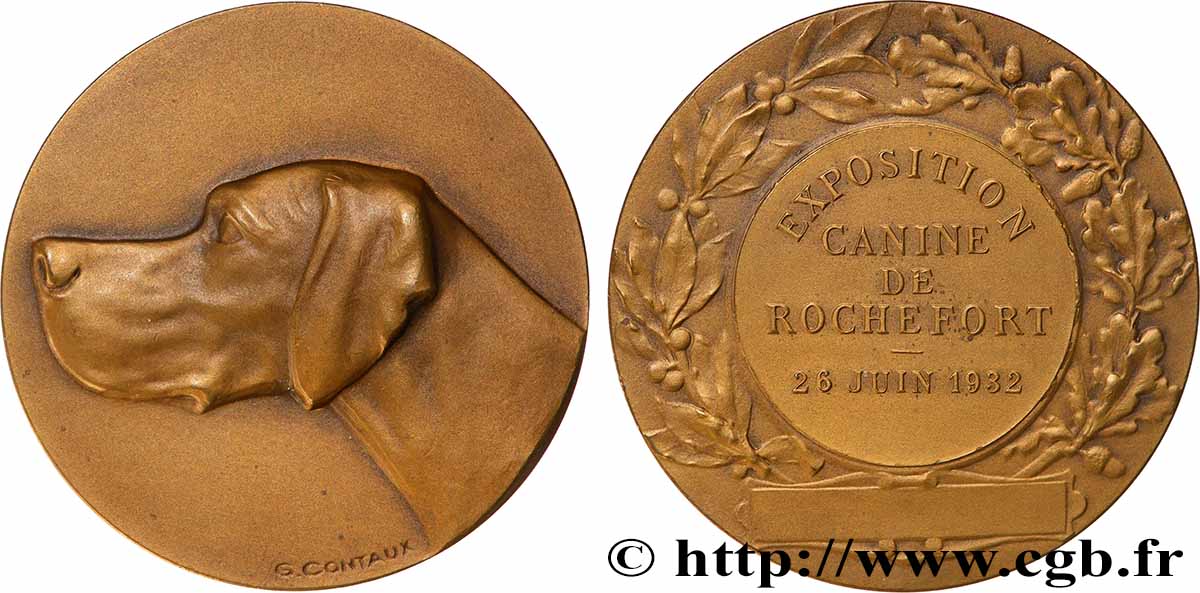 TROISIÈME RÉPUBLIQUE Médaille, Exposition canine SUP