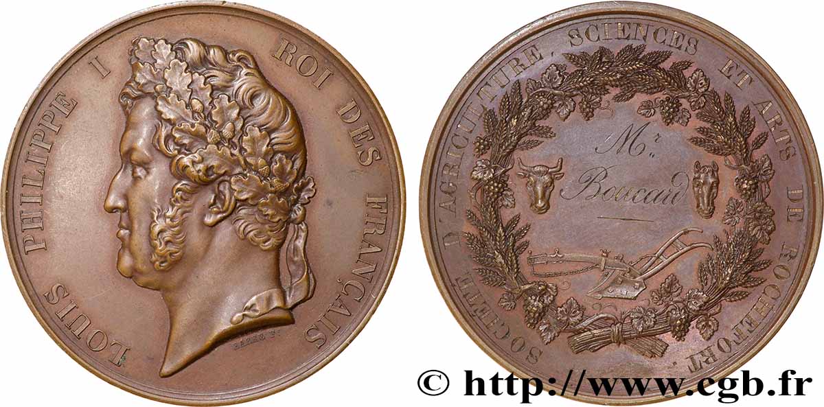 LOUIS-PHILIPPE Ier Médaille, Société d’agriculture, sciences et arts SUP