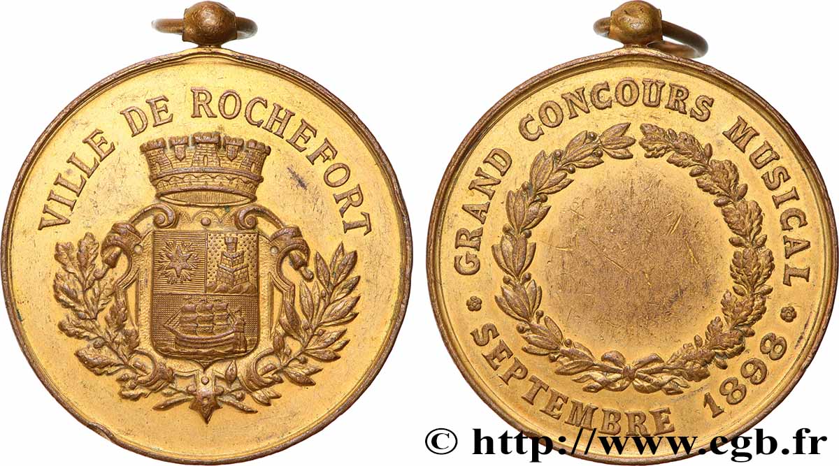 TROISIÈME RÉPUBLIQUE Médaille, Grand concours musical TTB