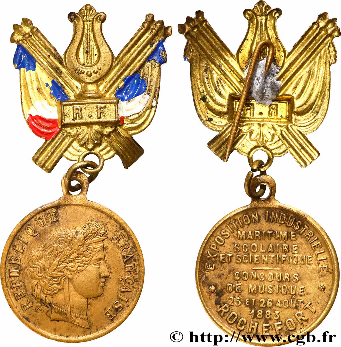 TROISIÈME RÉPUBLIQUE Médaille, Exposition industrielle, maritime, scolaire et scientifique TTB+