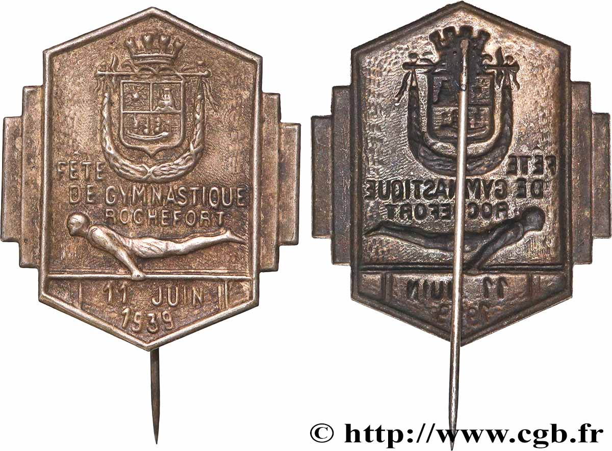 TROISIÈME RÉPUBLIQUE Insigne, Fête de gymnastique TTB+