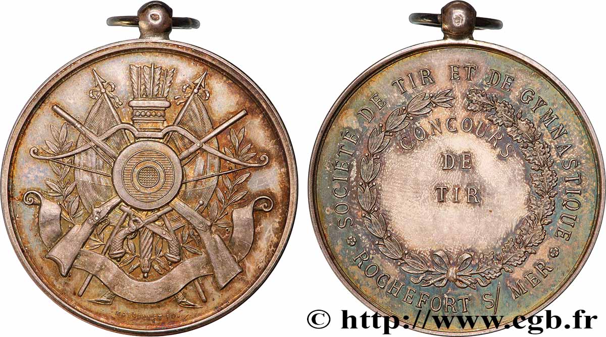 DRITTE FRANZOSISCHE REPUBLIK Médaille, Société de tir et de gymnastique VZ