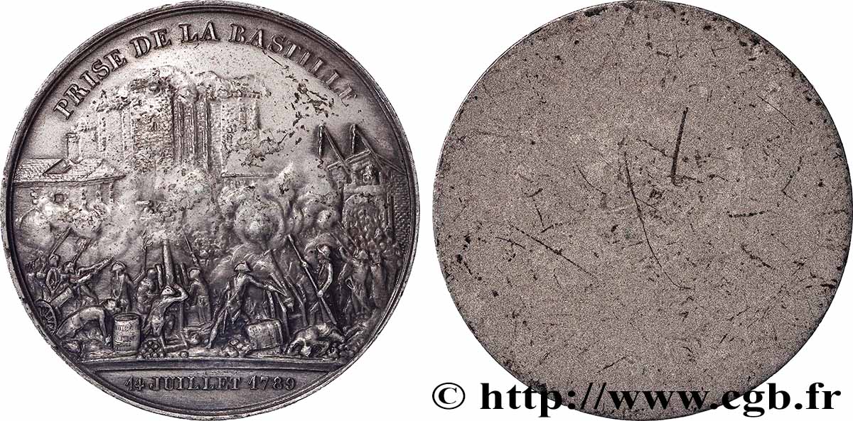 LOUIS XVI Médaille uniface, Siège de la Bastille TTB+