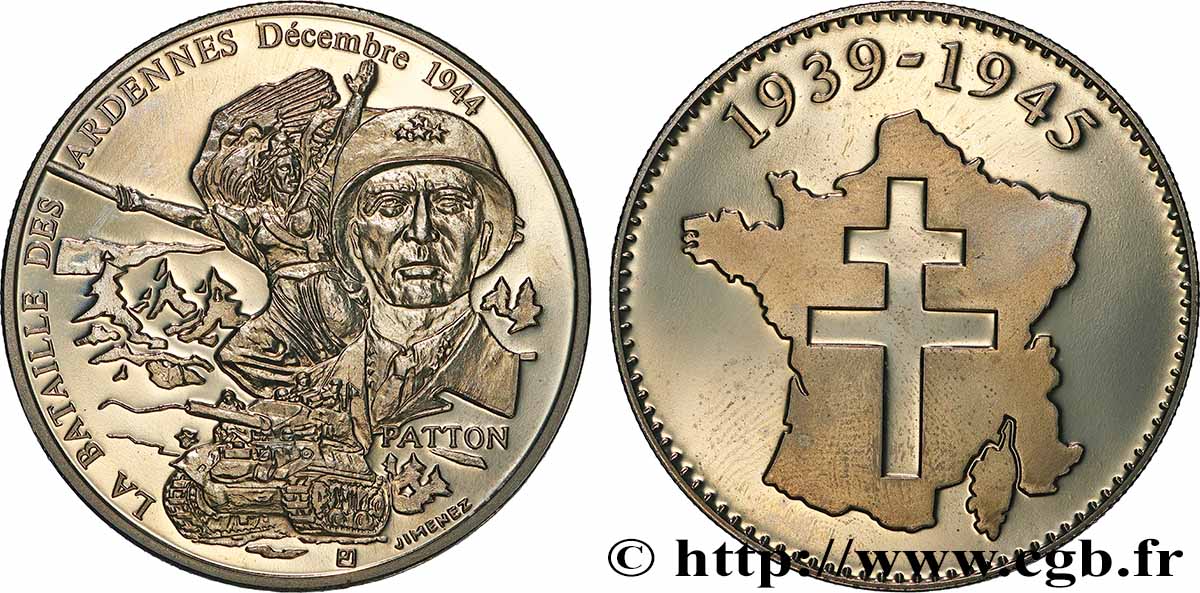 FUNFTE FRANZOSISCHE REPUBLIK Médaille commémorative, Bataille des Ardennes VZ