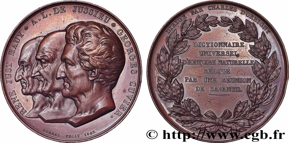 LOUIS-PHILIPPE I Médaille, Dictionnaire universel d’histoire naturelle AU