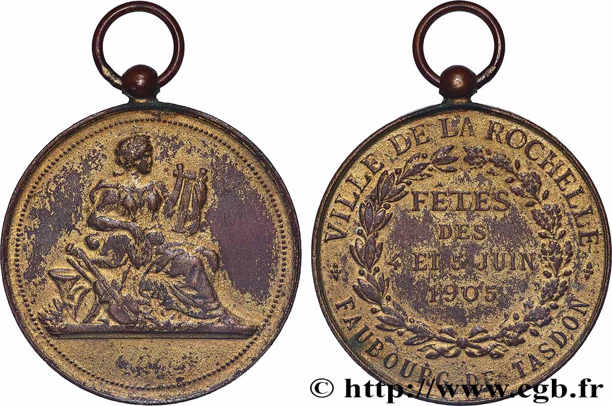 TROISIÈME RÉPUBLIQUE Médaille, Fêtes des 4 et 5 juin TB+