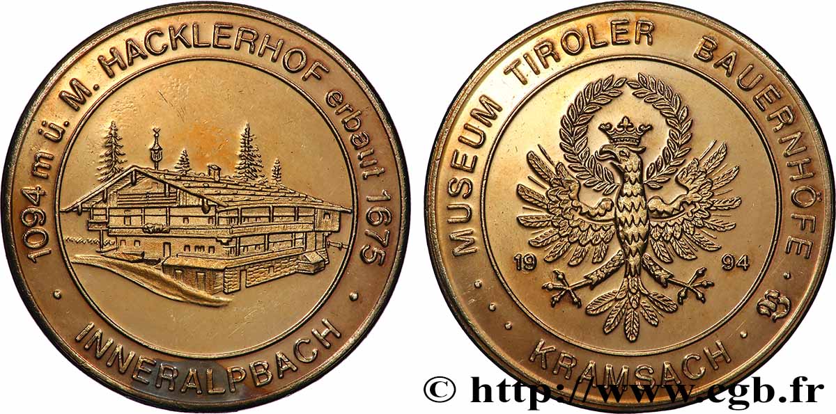 TOURISTIC MEDALS Médaille, Museum Tiroler Bauernhöfe q.SPL