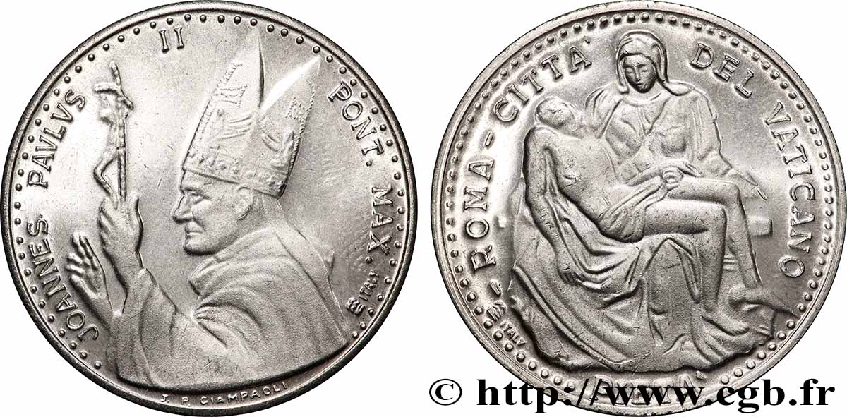 JEAN-PAUL II (Karol Wojtyla) Médaille, Jean-Paul II, Pieta du Vatican SUP