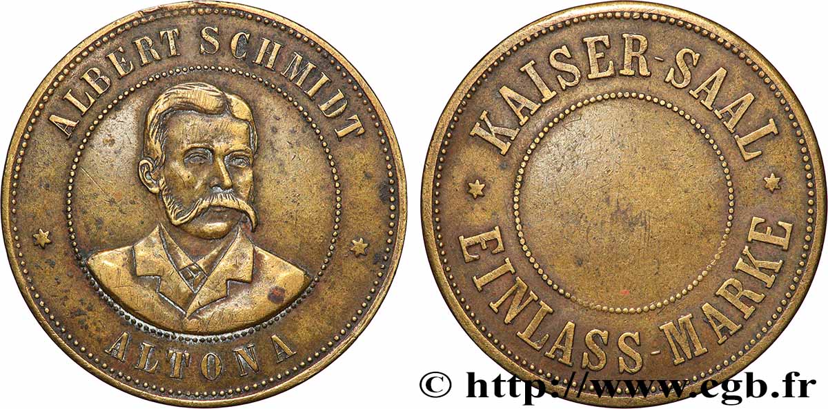 GERMANY Médaille, Albert Schmidt, Salle Kaiser XF