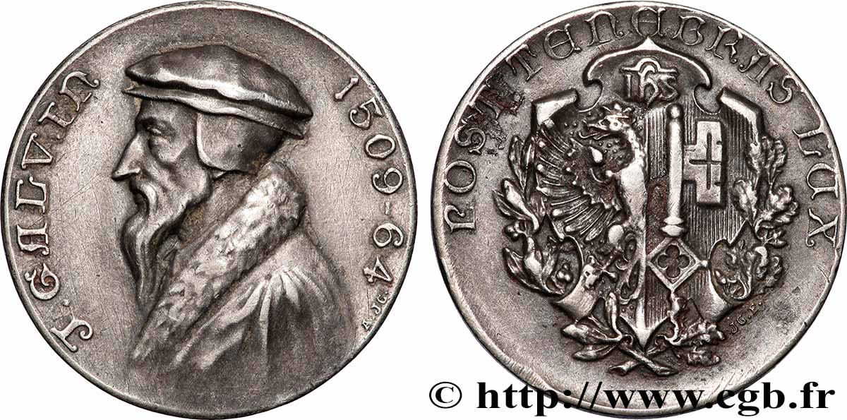 SUISSE Médaille, Jean Calvin TTB
