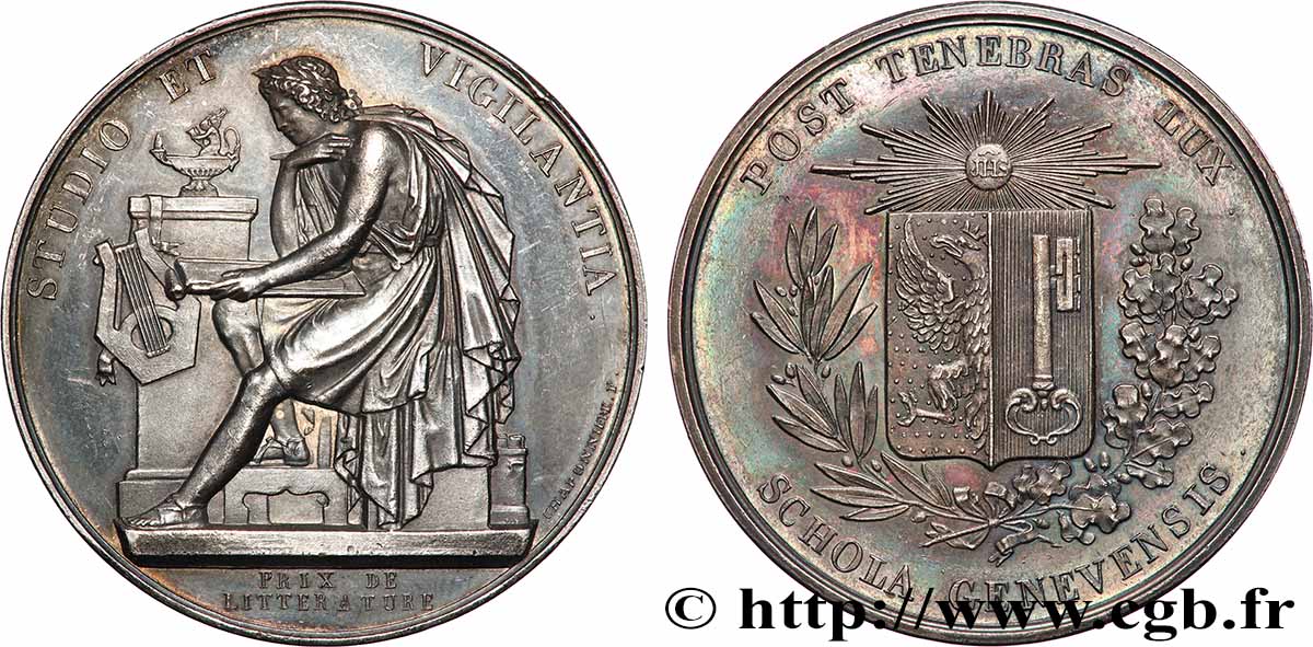 SVIZZERA  Médaille, Université de Genève, Prix de littérature q.SPL
