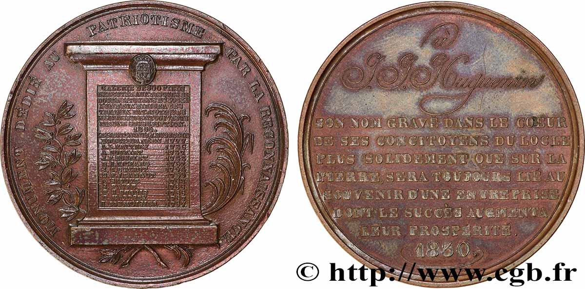 SUISSE Médaille, Percée du col des roches TTB+