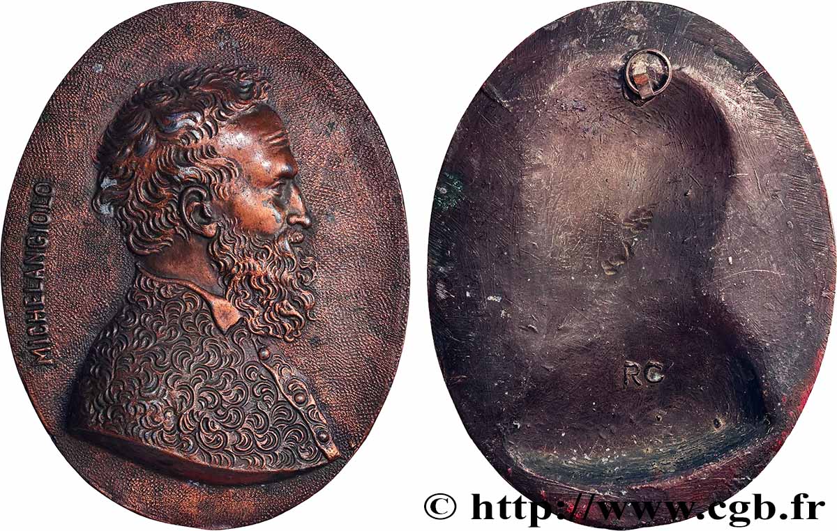 ARTISTS : ENGRAVORS, PAINTERS, SCULPTORS, DESIGNERS Médaille, Michel-Ange Buonarroti AU