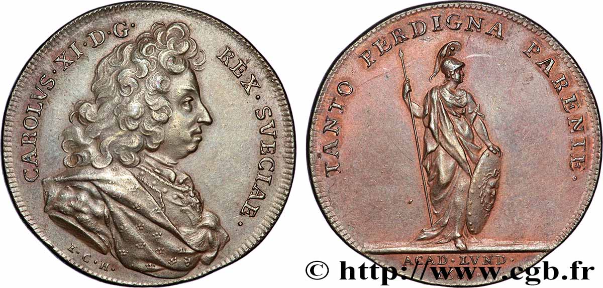 SWEDEN - KINGDOM OF SWEDEN - CHARLES XI Médaille, Institution de l’université Lund AU