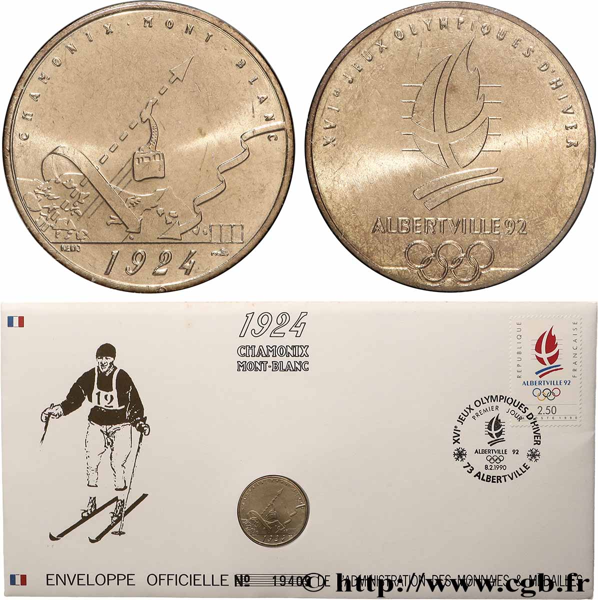 SPORTS Enveloppe “Timbre médaille” n°3 MS